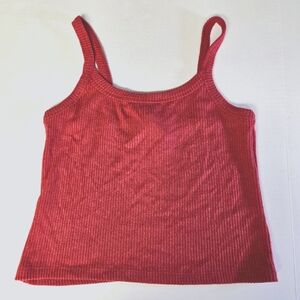 Universal Thread Medium Burgundy Ribbed Women's Tank Top‎